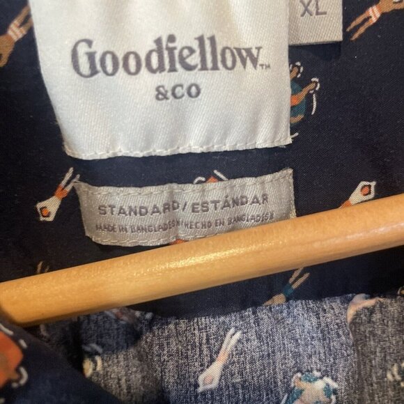 Goodfellow & Co Men XL Button Down Shirt Pool Party Swim Novelty Print Shirt - Picture 5 of 8